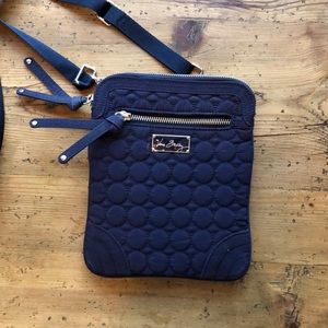 Vera Bradley Navy Blue Microfiber Cross Body